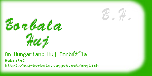 borbala huj business card